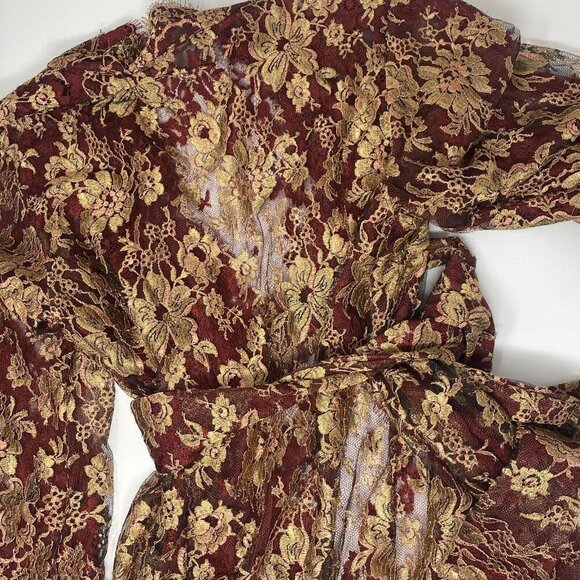 Agent Provocateur Savanna Rust Kimono One Size - Picture 14 of 14